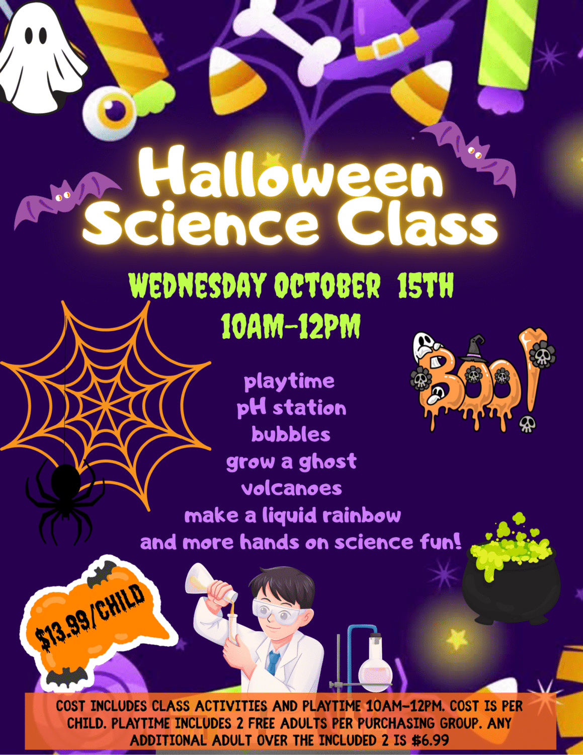 Purple Orange Cartoon Happy Halloween Icons Greeting Video (8.5 x 11 in)